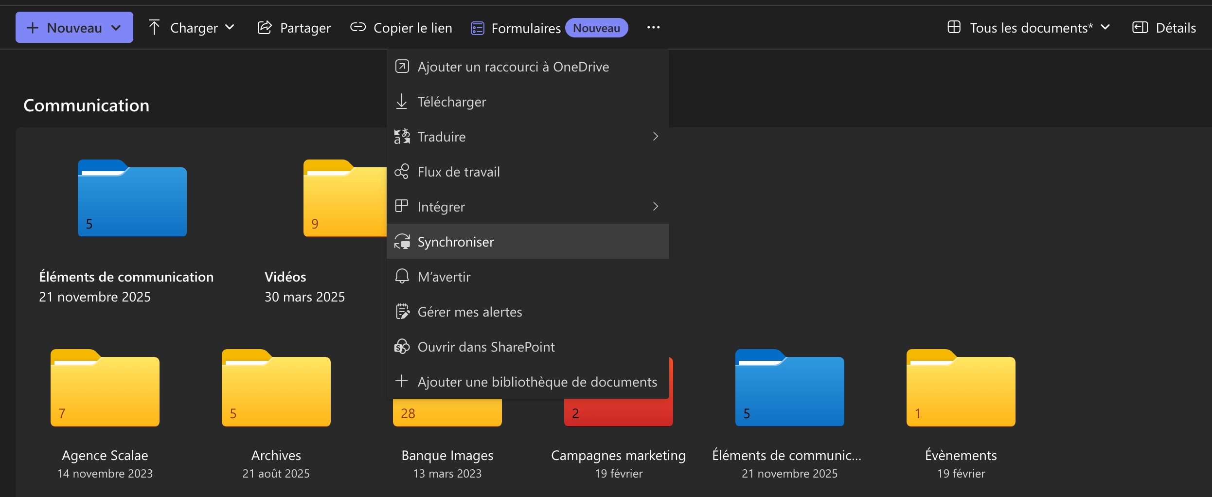 Comment synchroniser une bibliothèque Pratiques Gestion Documentaire SharePoint