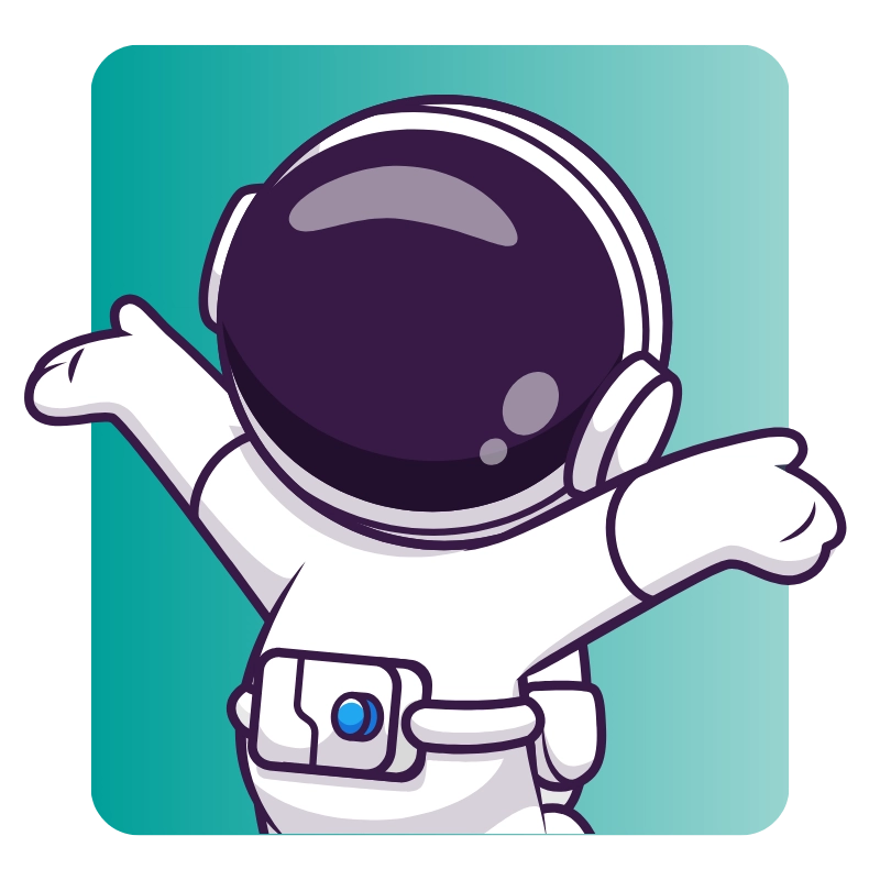 Astronaute heureux
